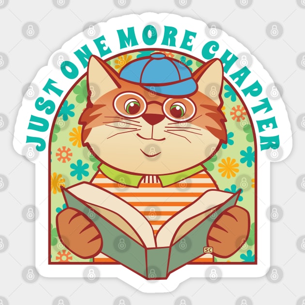 Just One More Chapter Boy Sticker by Sue Cervenka